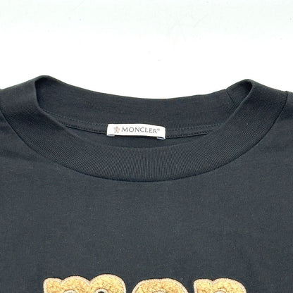 Moncler Short Sleeve T-Shirt Logo Cotton Black — view 3