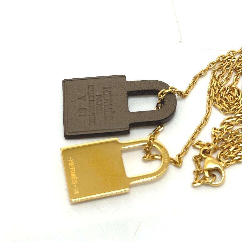 Hermes Necklace O'Kelly PM Etoupe Brown — view 4