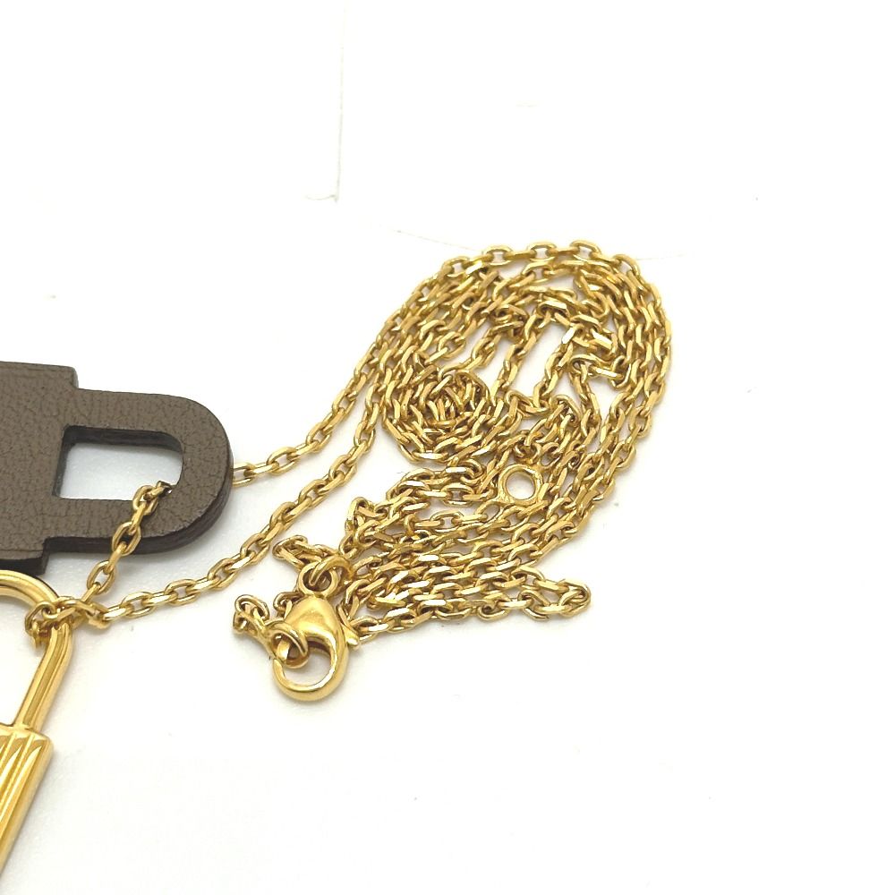Hermes Necklace O'Kelly PM Etoupe Brown — view 3