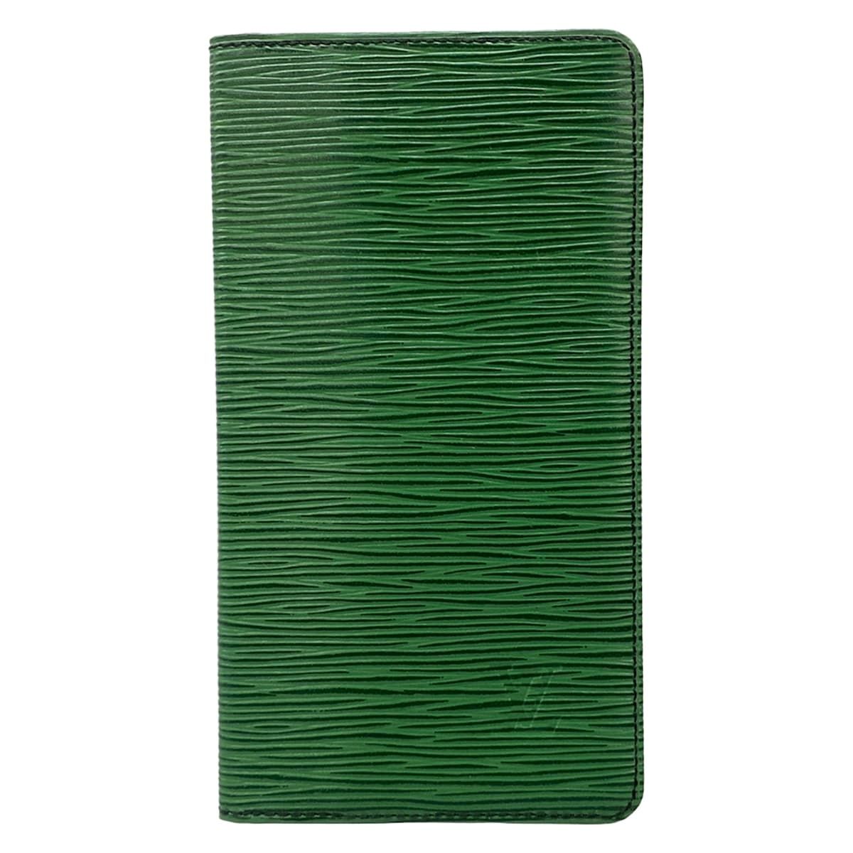 Louis Vuitton Billfold Epi Porte Chequier Cult Cles Borneo Green Leather Wallet