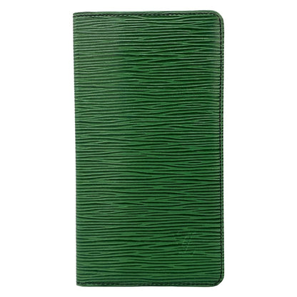 Louis Vuitton Billfold Epi Porte Chequier Cult Cles Borneo Green Leather Wallet