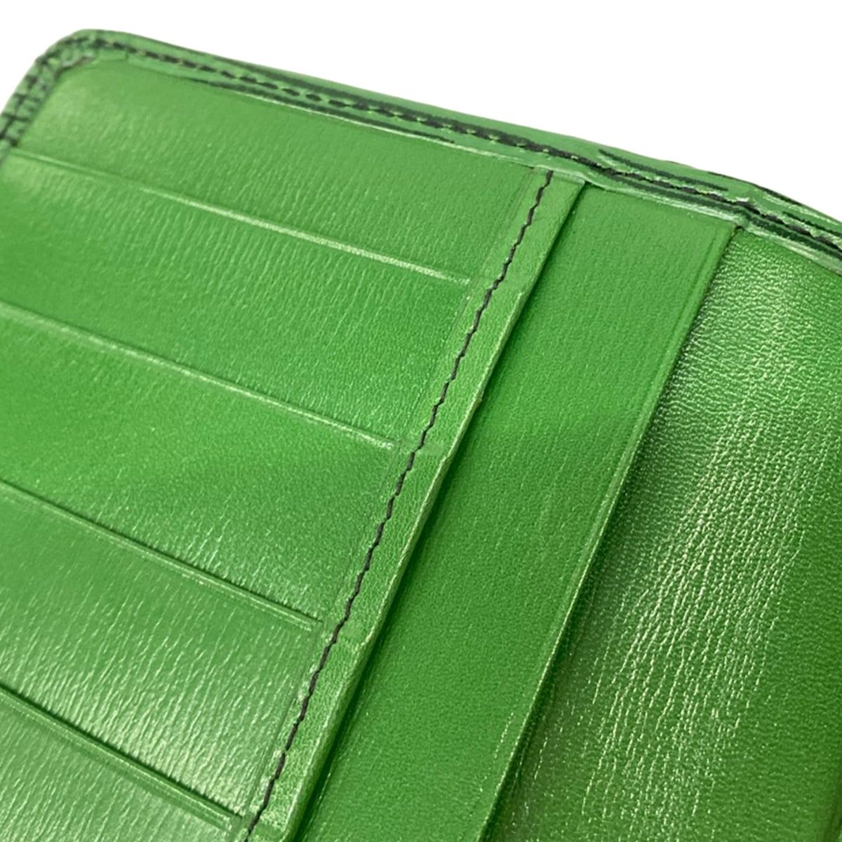 Louis Vuitton Billfold Epi Porte Chequier Cult Cles Borneo Green Leather Wallet — view 7