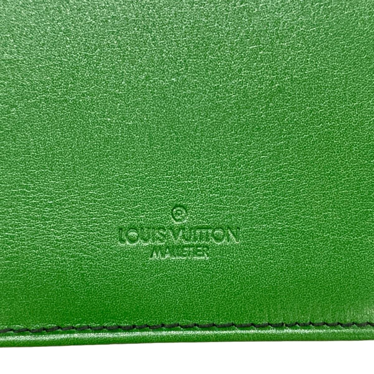 Louis Vuitton Billfold Epi Porte Chequier Cult Cles Borneo Green Leather Wallet — view 5