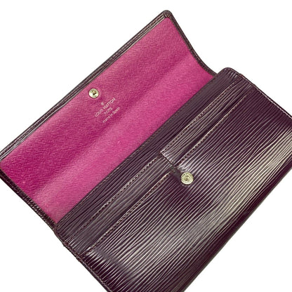 Louis Vuitton Wallet Epi Portefeuille Sarah Cassis Leather — view 3