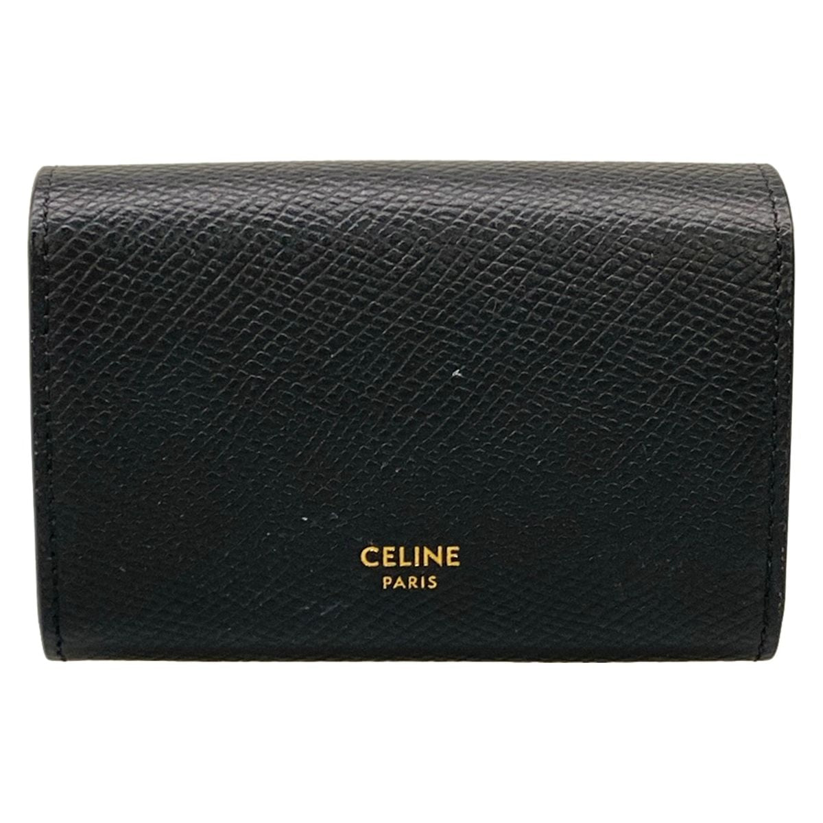 Celine Card Case Black Gold