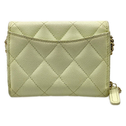 Chanel Wallet Classic Chain Clutch Quilted Light Green Gold — view 2