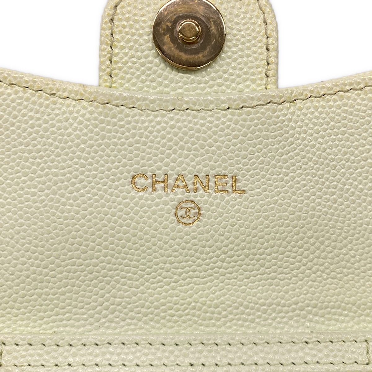 Chanel Wallet Classic Chain Clutch Quilted Light Green Gold — view 5