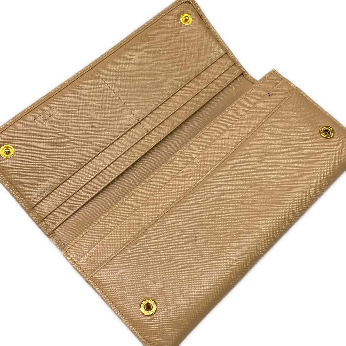 Prada Wallet Pink Beige Ribbon Leather — view 3