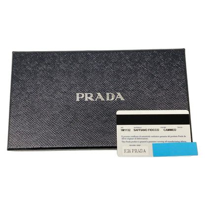 Prada Wallet Pink Beige Ribbon Leather — view 8