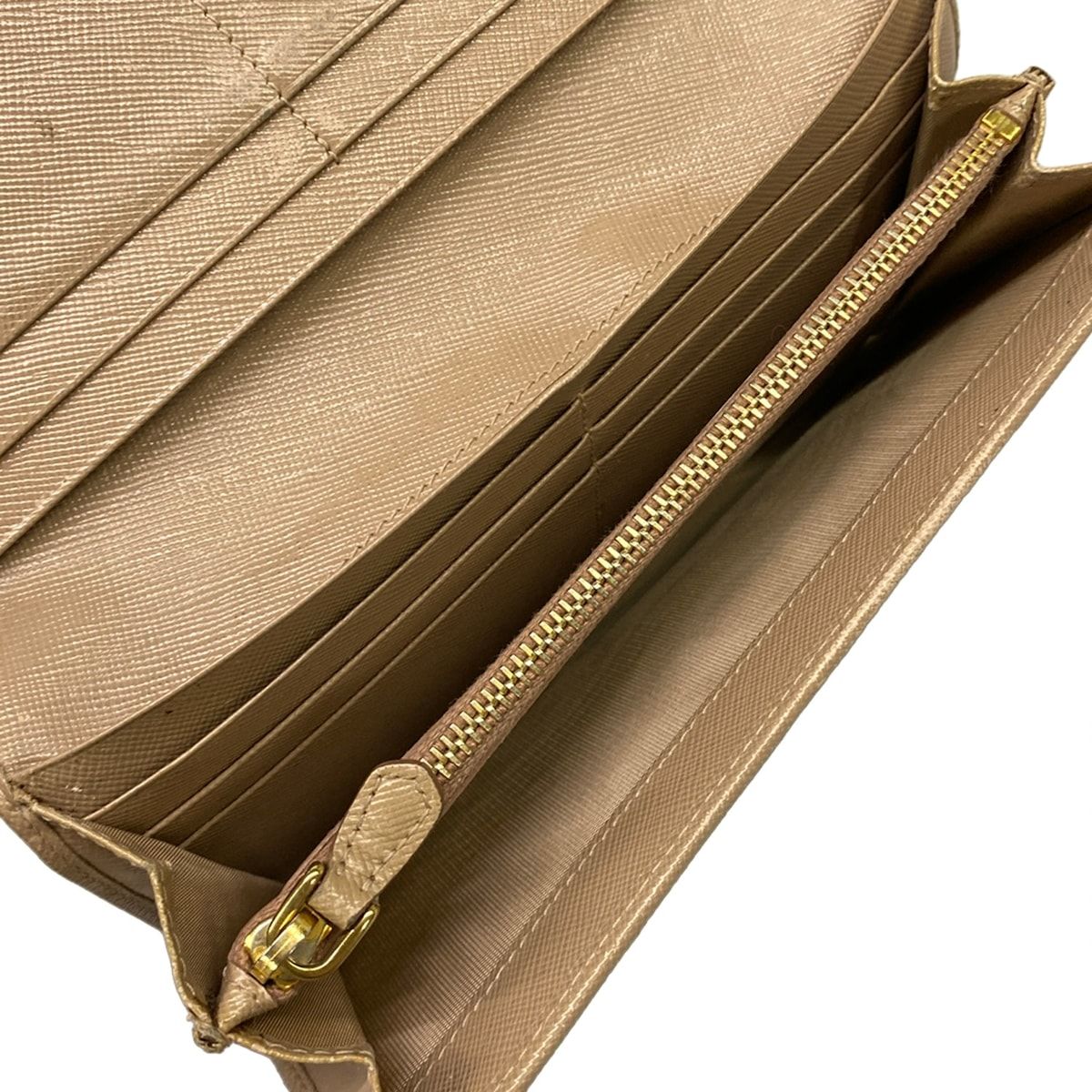 Prada Wallet Pink Beige Ribbon Leather — view 4