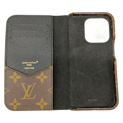 Louis Vuitton Mobile Phone Case Monogram Folio Leather Cowhide — view 3