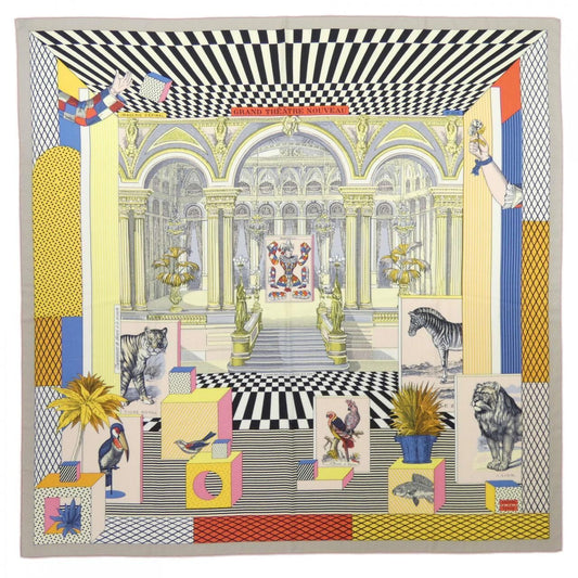 Hermes Grand Theater Nouveau Carre Shawl Scarf