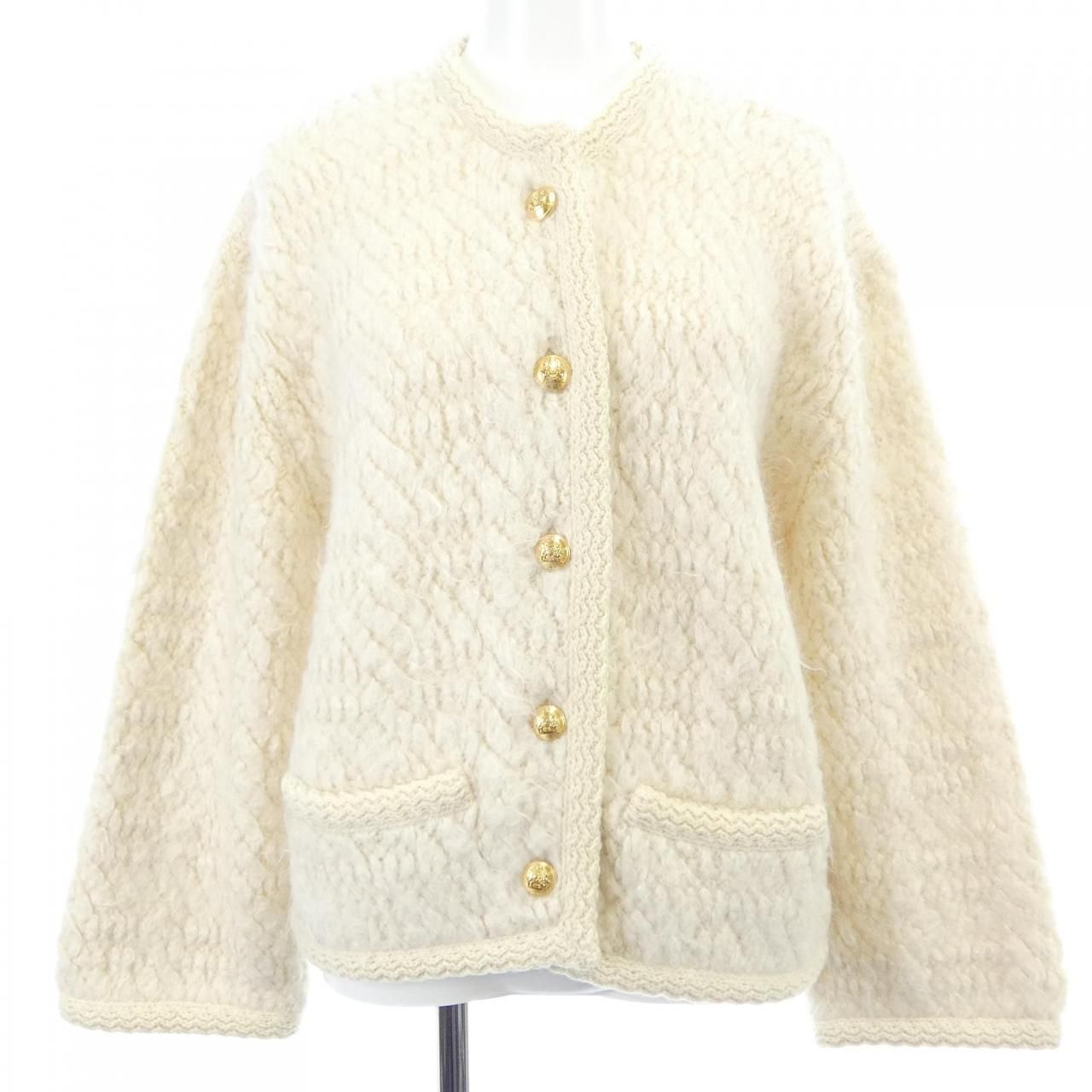 Celine Collarless Jacket Beige