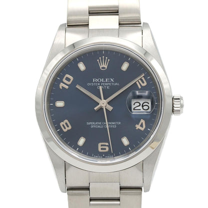 Rolex Oyster Perpetual Date SS Automatic Winding Number Watch
