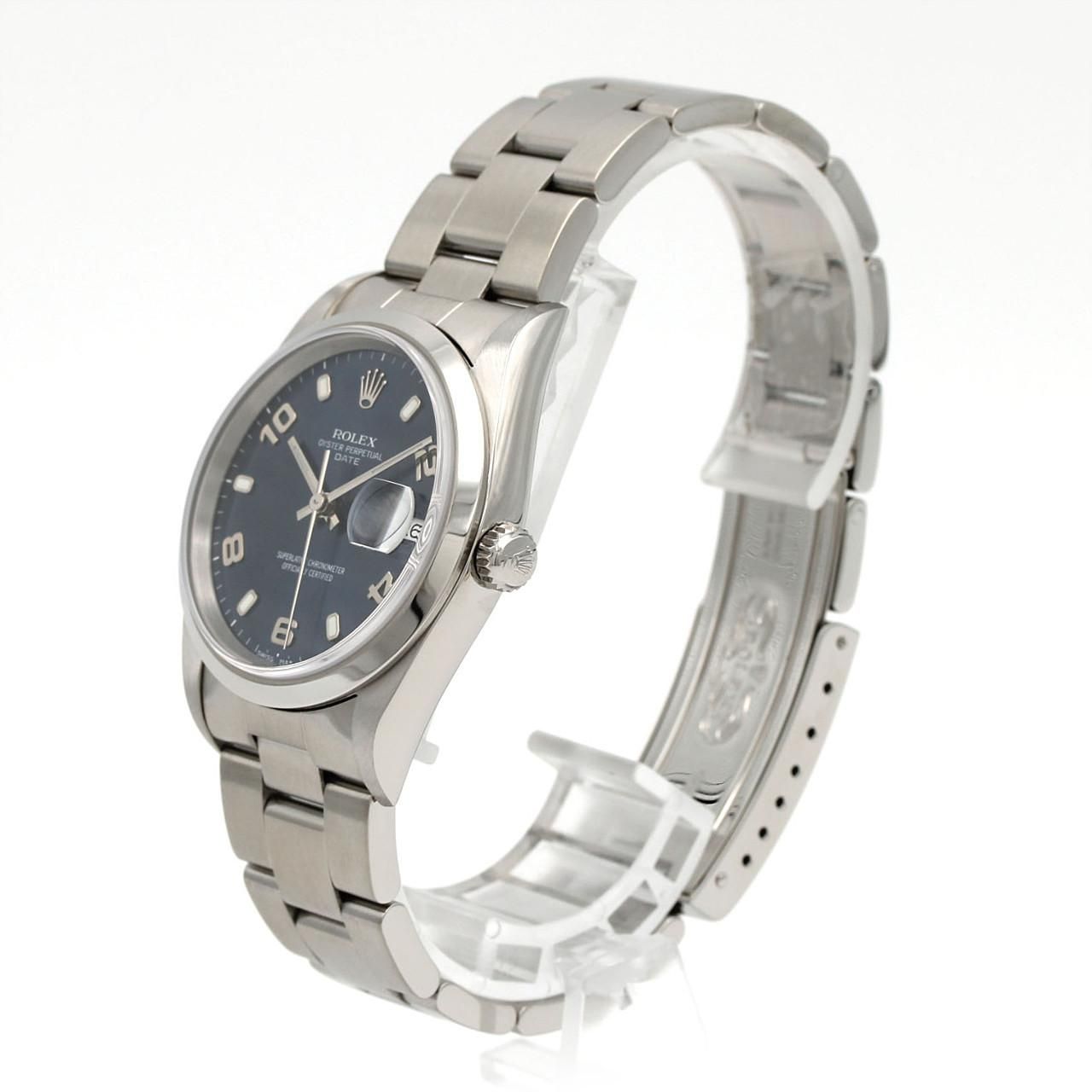 Rolex Oyster Perpetual Date SS Automatic Winding Number Watch — view 2