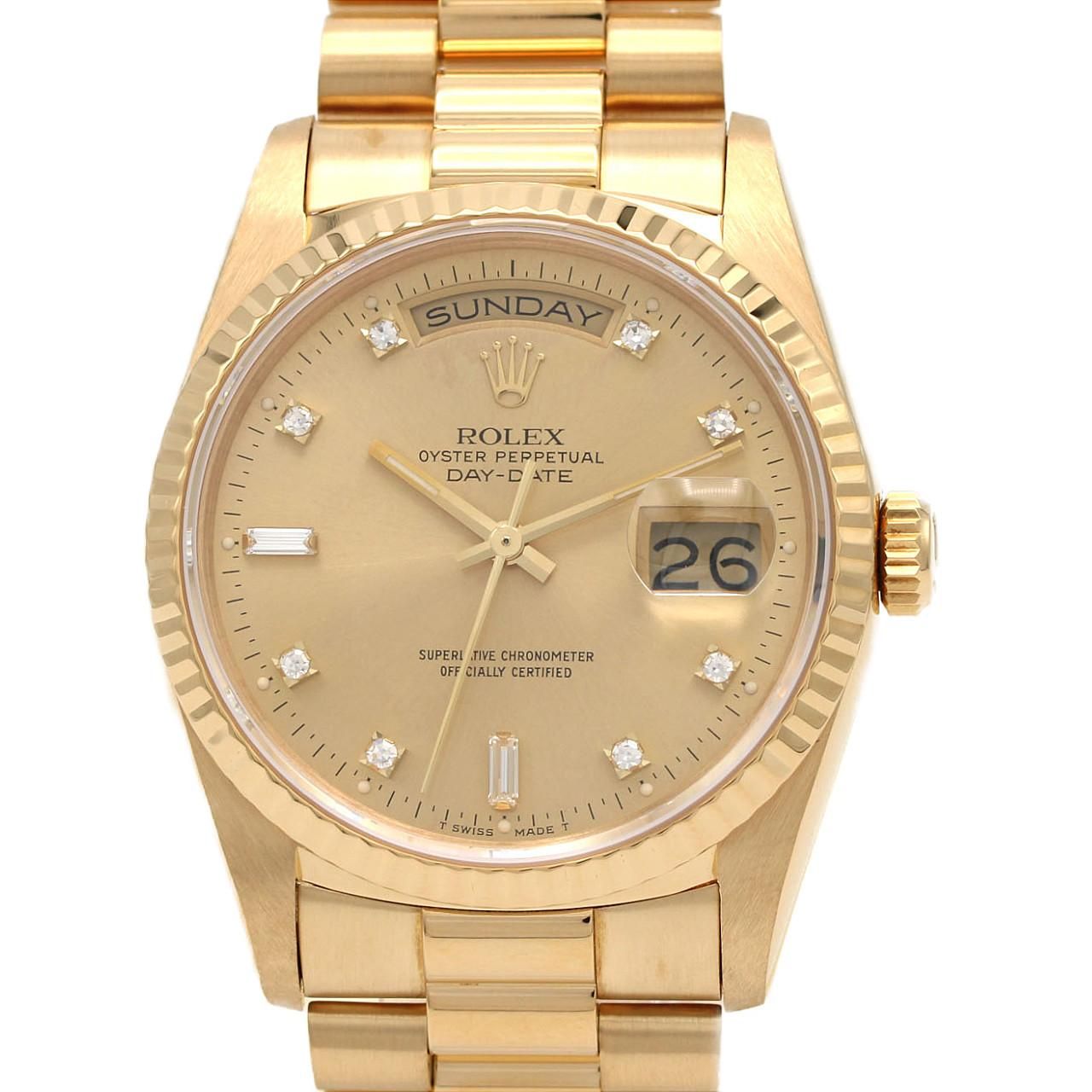 Rolex Day Date YG Automatic Winding L Number Watch