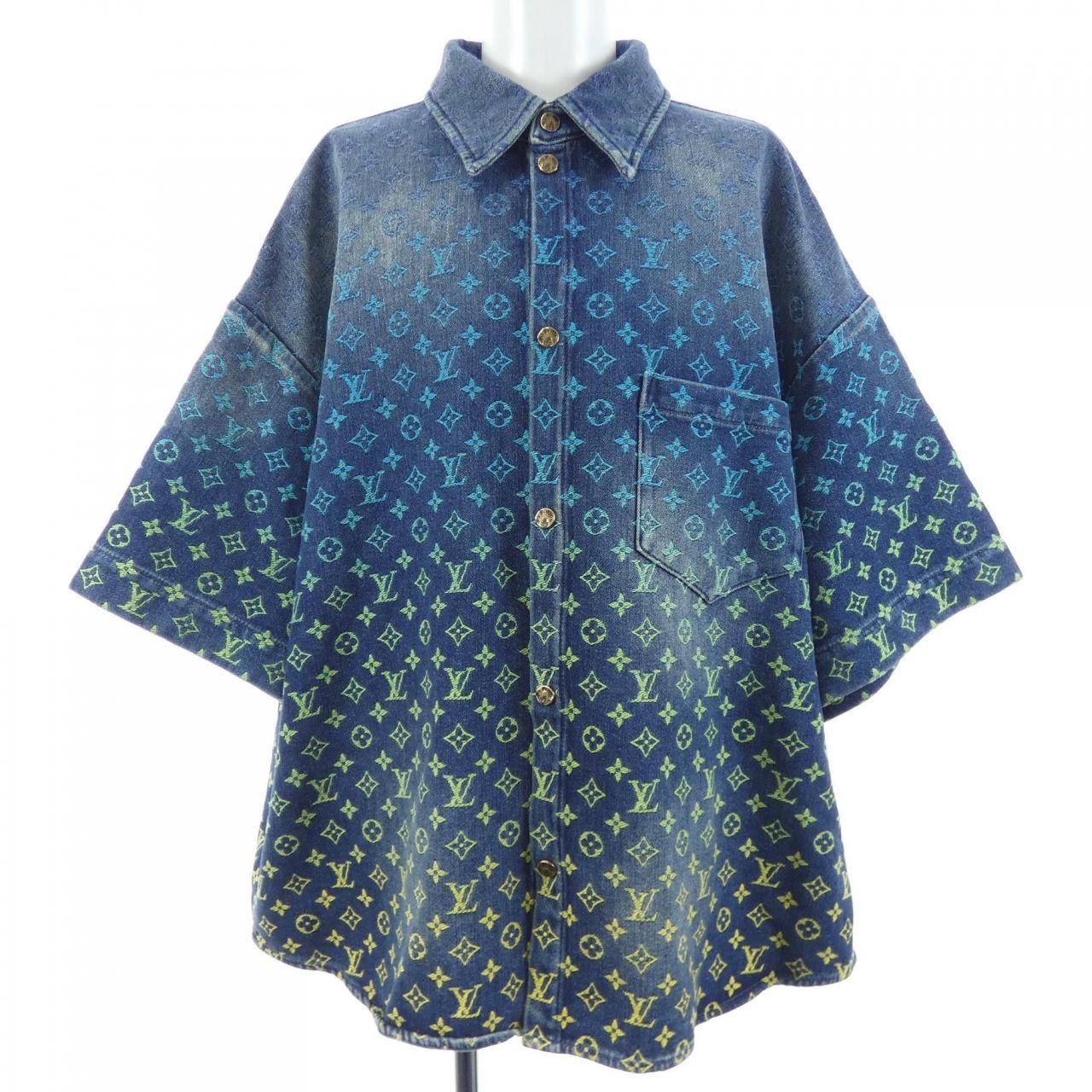 Louis Vuitton Rainbow Monogram Short Sleeve Denim Shirt