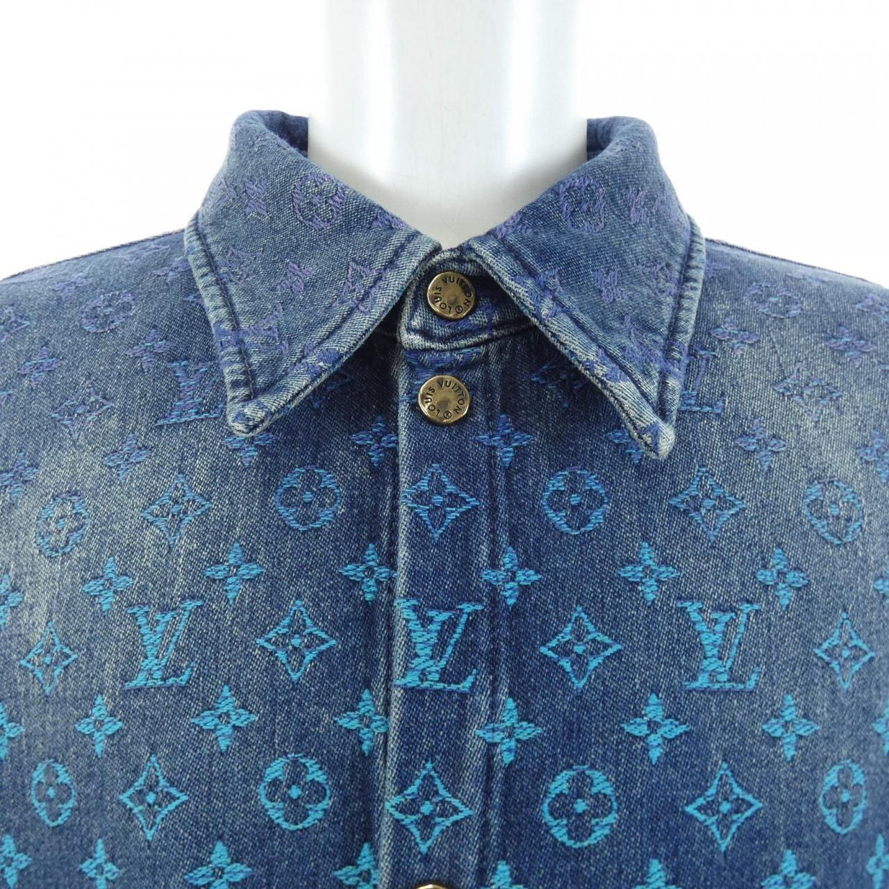Louis Vuitton Rainbow Monogram Short Sleeve Denim Shirt — view 5