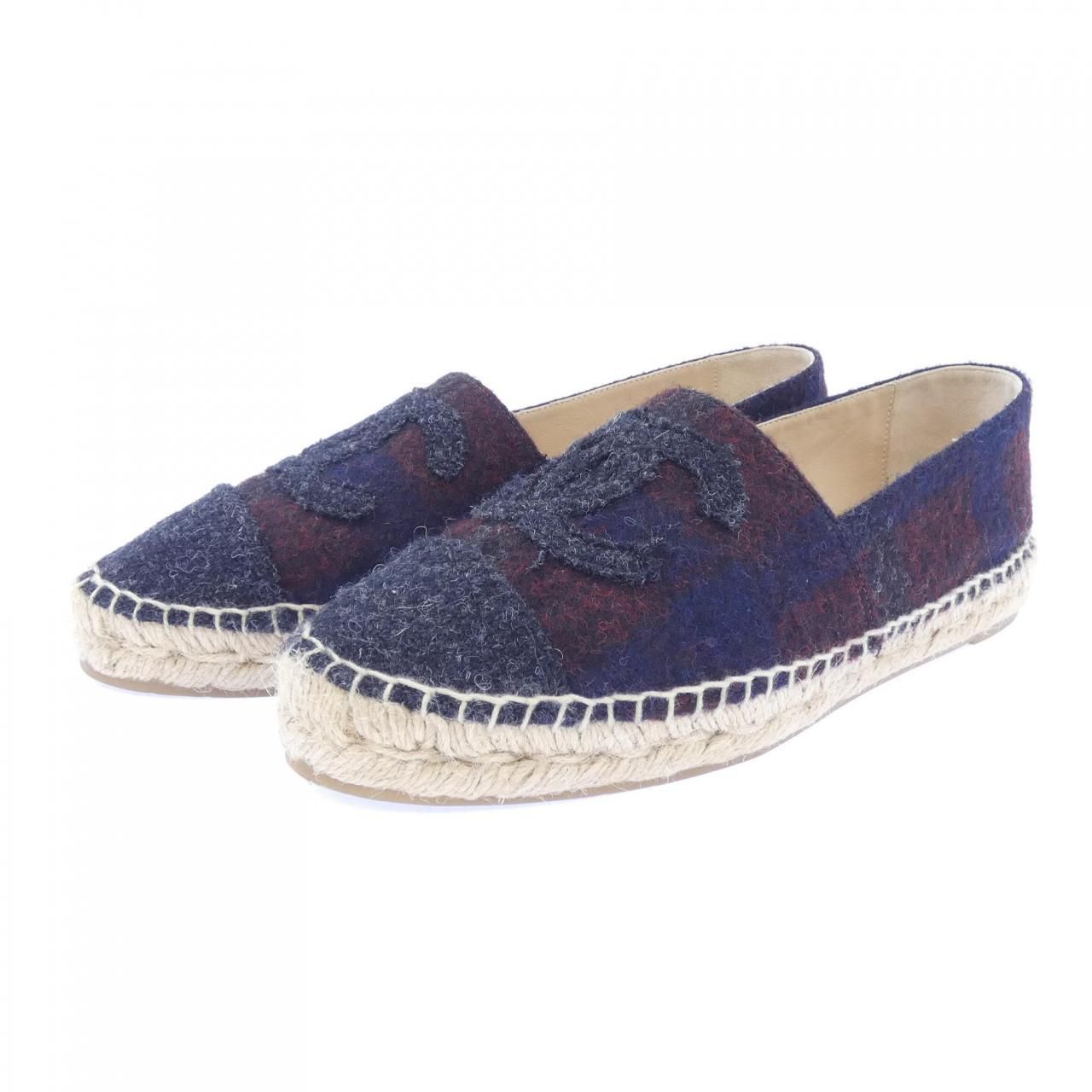 Chanel Espadrilles Shoes Navy — view 3