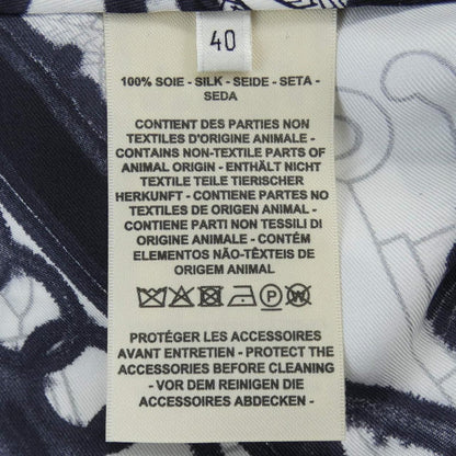 Hermes Cliquetis Tattoo Aquarelle Twill Lane Skirt — view 3