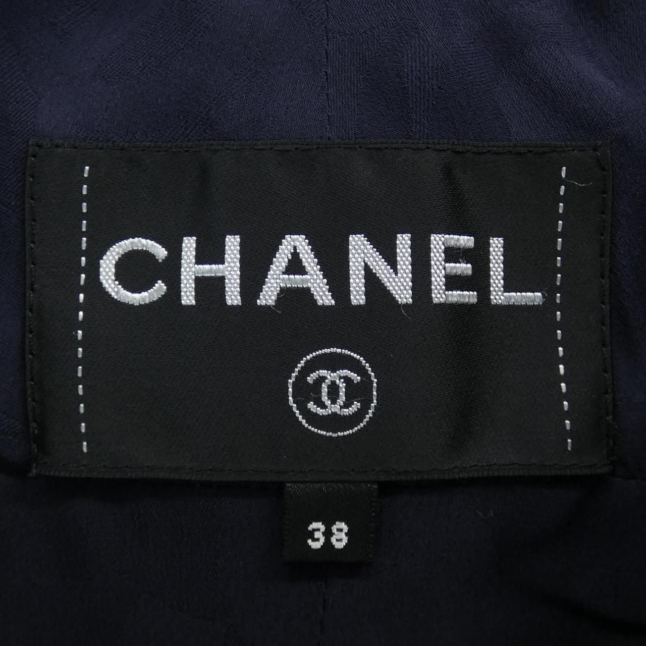 Chanel Collarless Jacket Navy — view 5