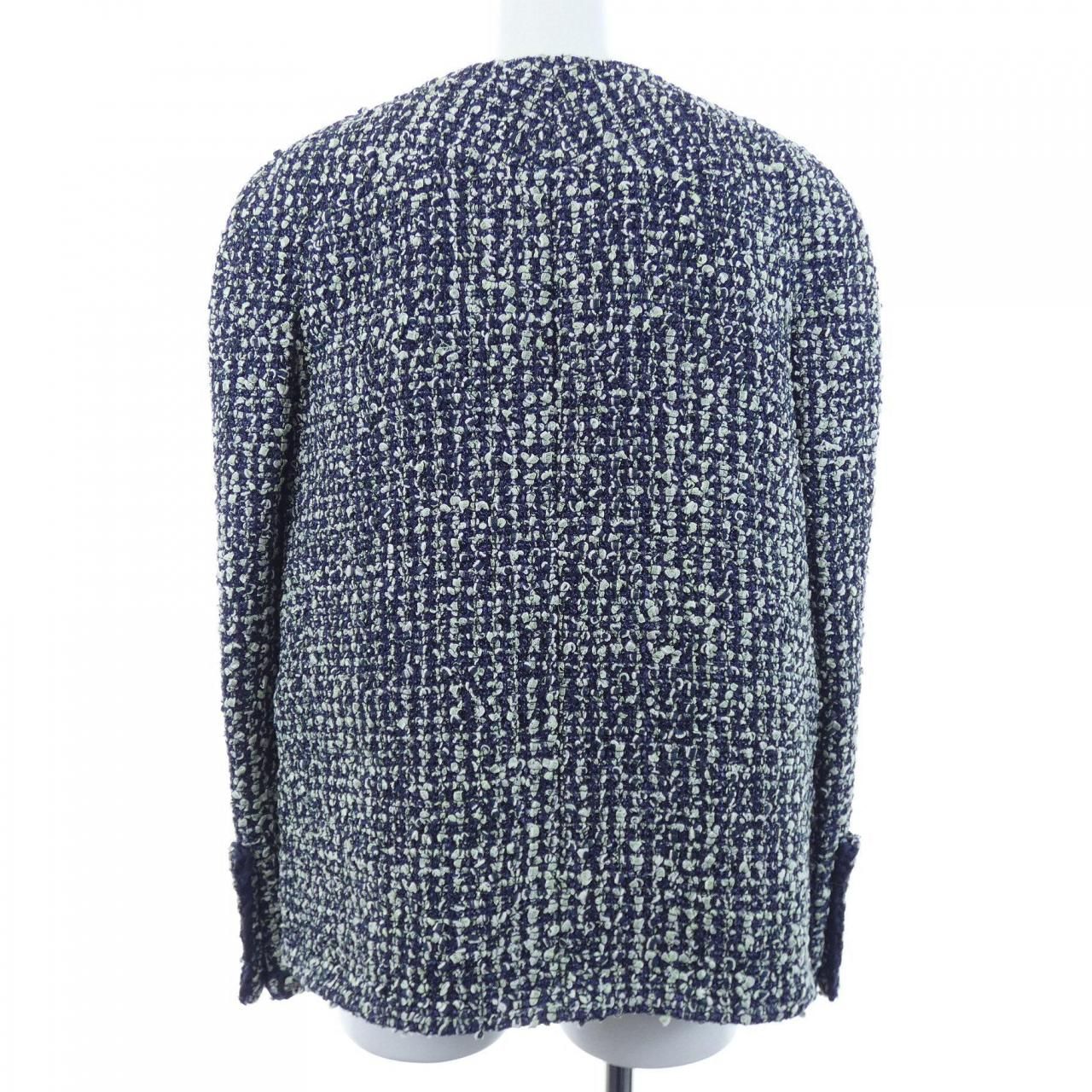 Chanel Collarless Jacket Navy — view 2