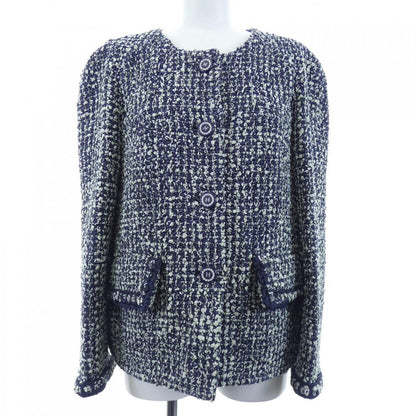 Chanel Collarless Jacket Navy
