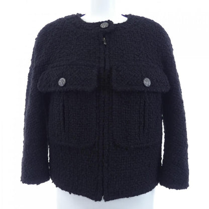 Chanel Collarless Jacket Black