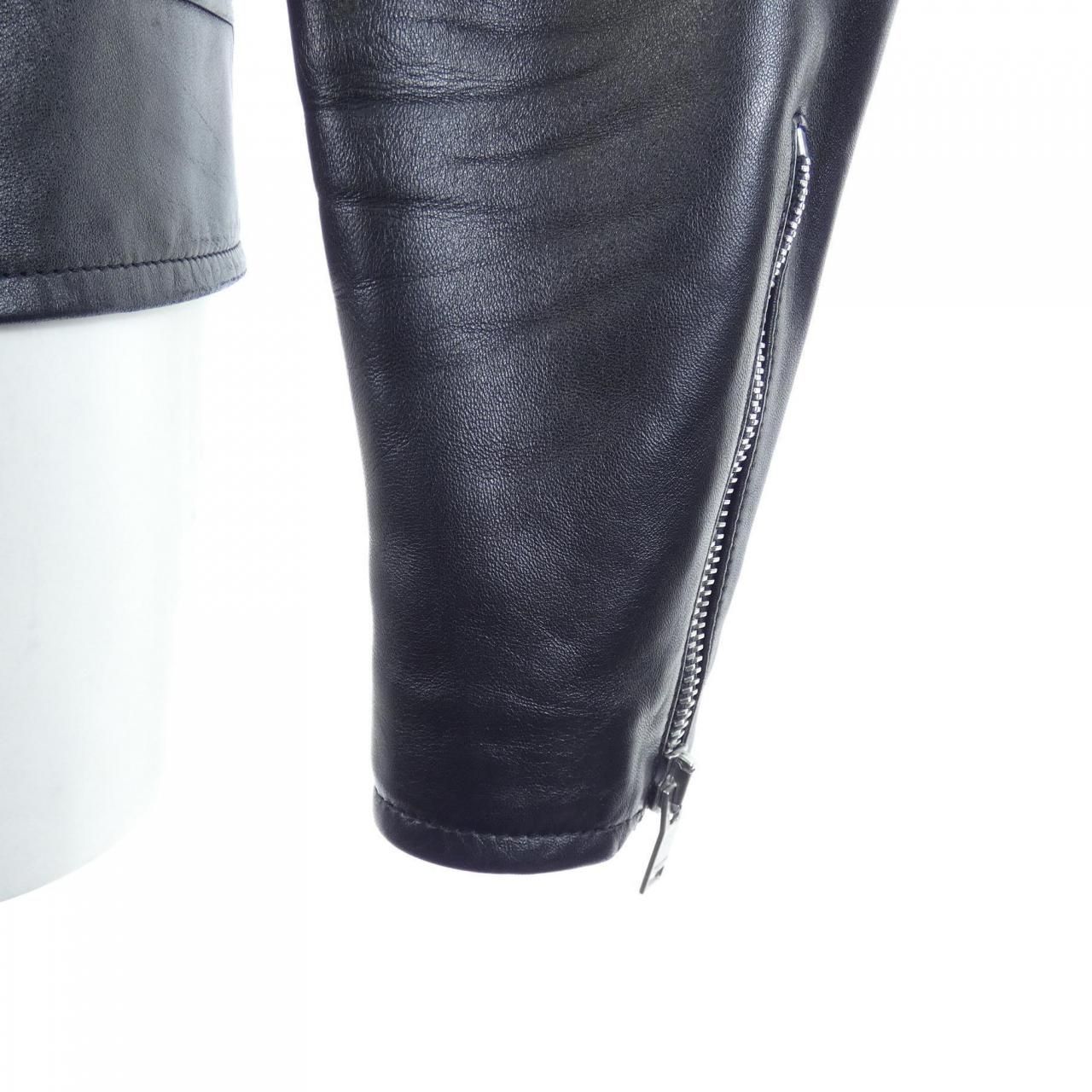 Saint Laurent Leather Rider's Jacket — view 6