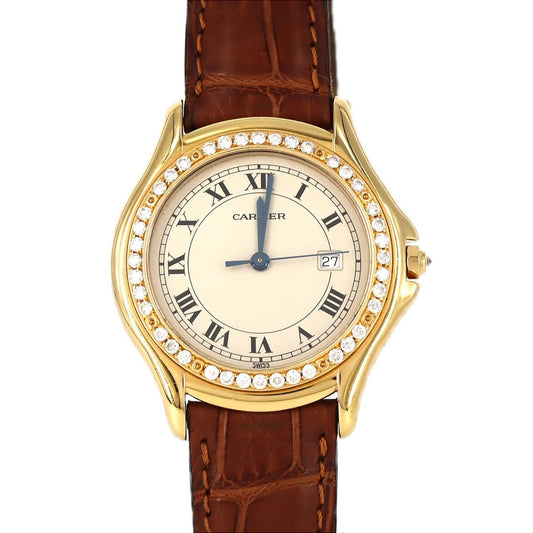 Cartier Pantelle Cougar LM YG D YG Quartz Watch