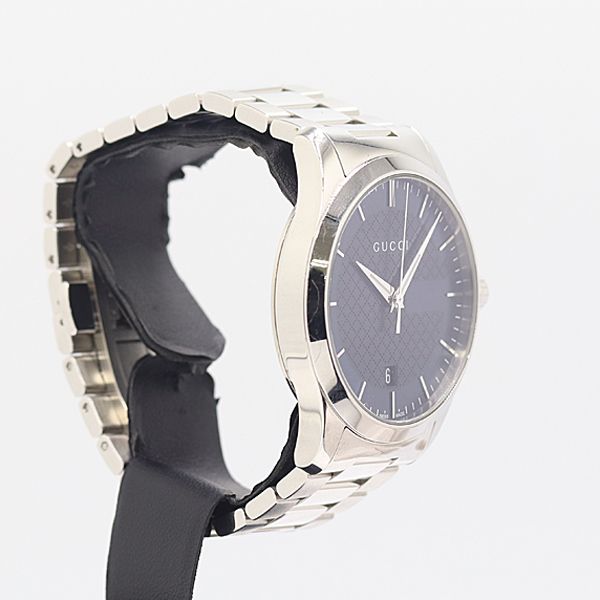 Gucci Timeless 126.4 Quartz Date Navy Dial Watch Nam — view 2