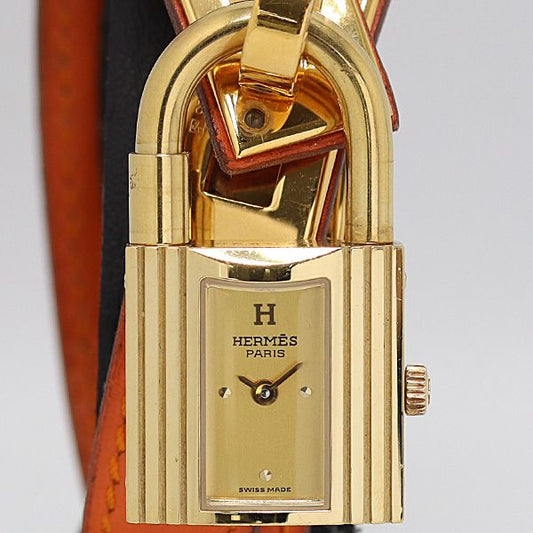 Hermes Kelly Watch Quartz Gold Dial Tam