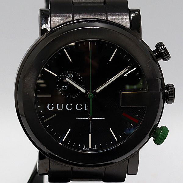 Gucci Quartz Black Dial Chronograph Sumoseco Watch Tam