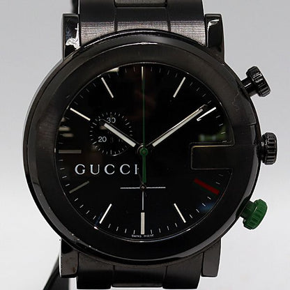 Gucci Quartz Black Dial Chronograph Sumoseco Watch Tam