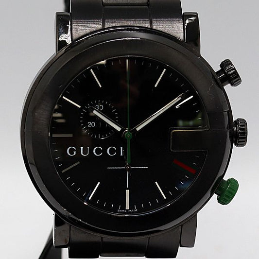 Gucci Quartz Black Dial Chronograph Sumoseco Watch Tam