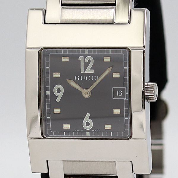 Gucci Quartz Black Dial Date Watch Tam
