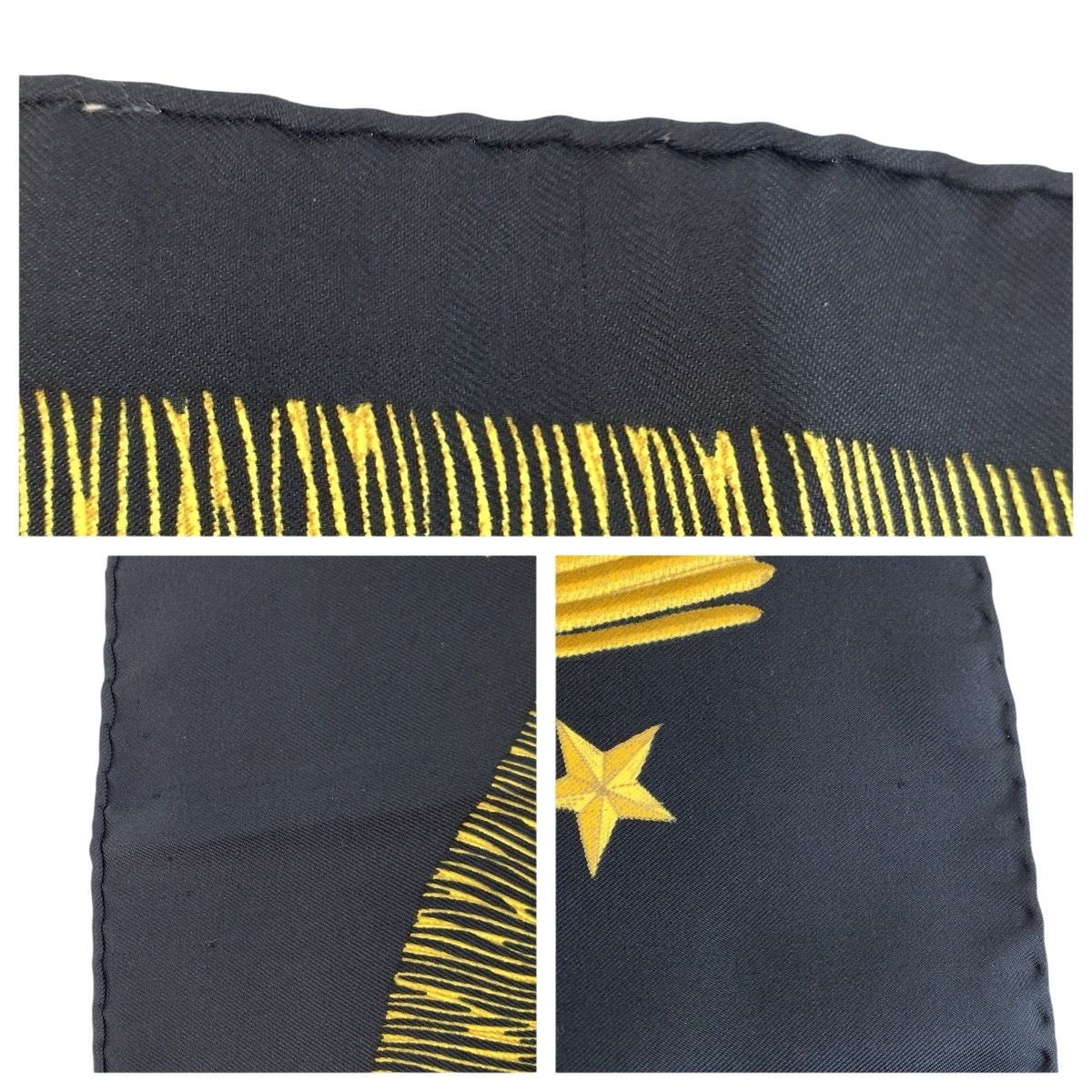 Hermes Poste Et Cavalerie Carre 90 Black Multicolor Silk Scarf — view 5