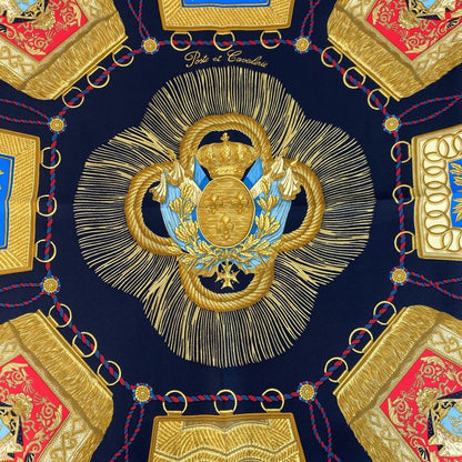 Hermes Poste Et Cavalerie Carre 90 Black Multicolor Silk Scarf — view 4