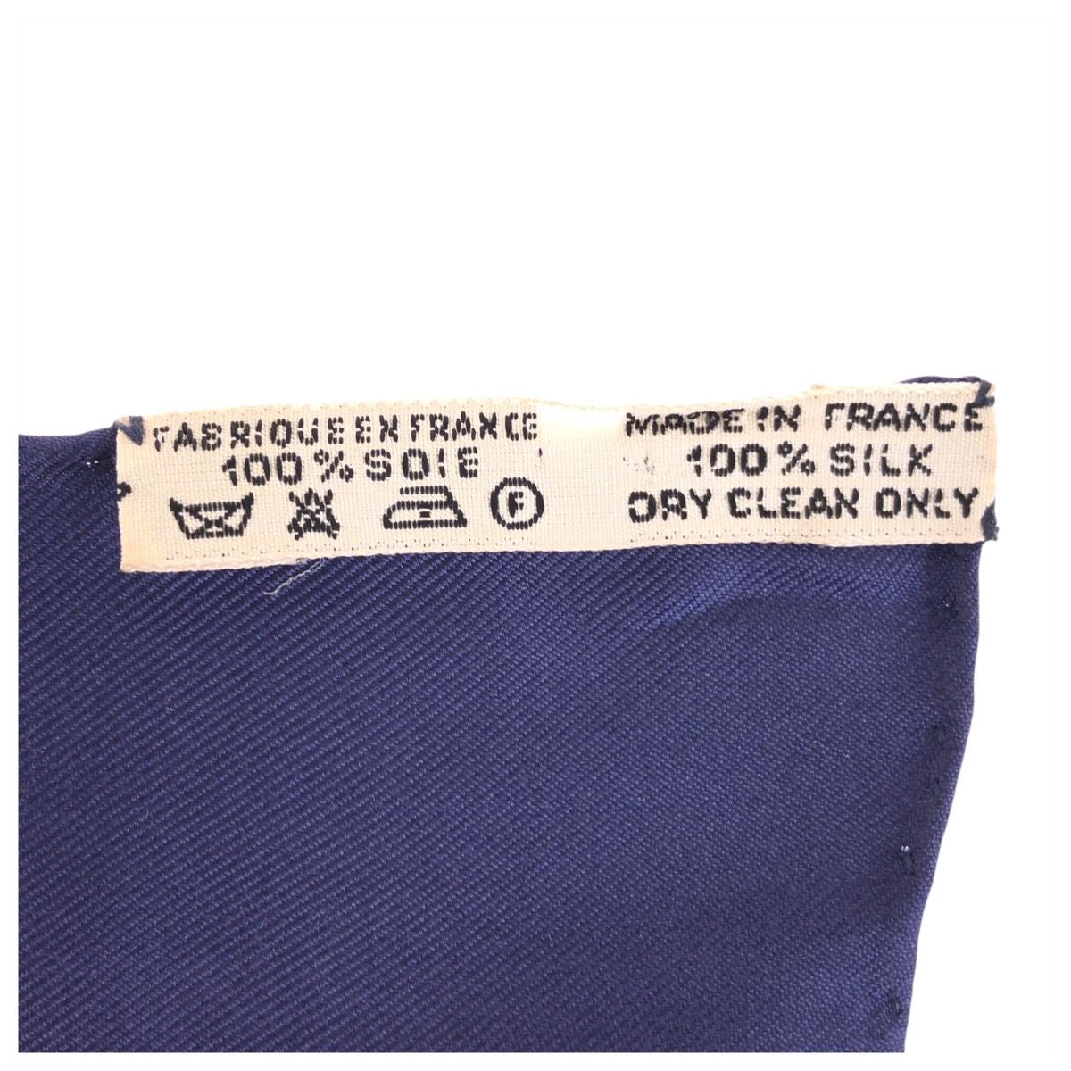 Hermes Grande Tenue Carre 90 Navy Yellow Multicolor Silk Scarf — view 4