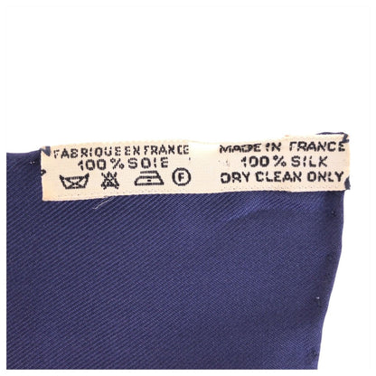 Hermes Grande Tenue Carre 90 Navy Yellow Multicolor Silk Scarf — view 4