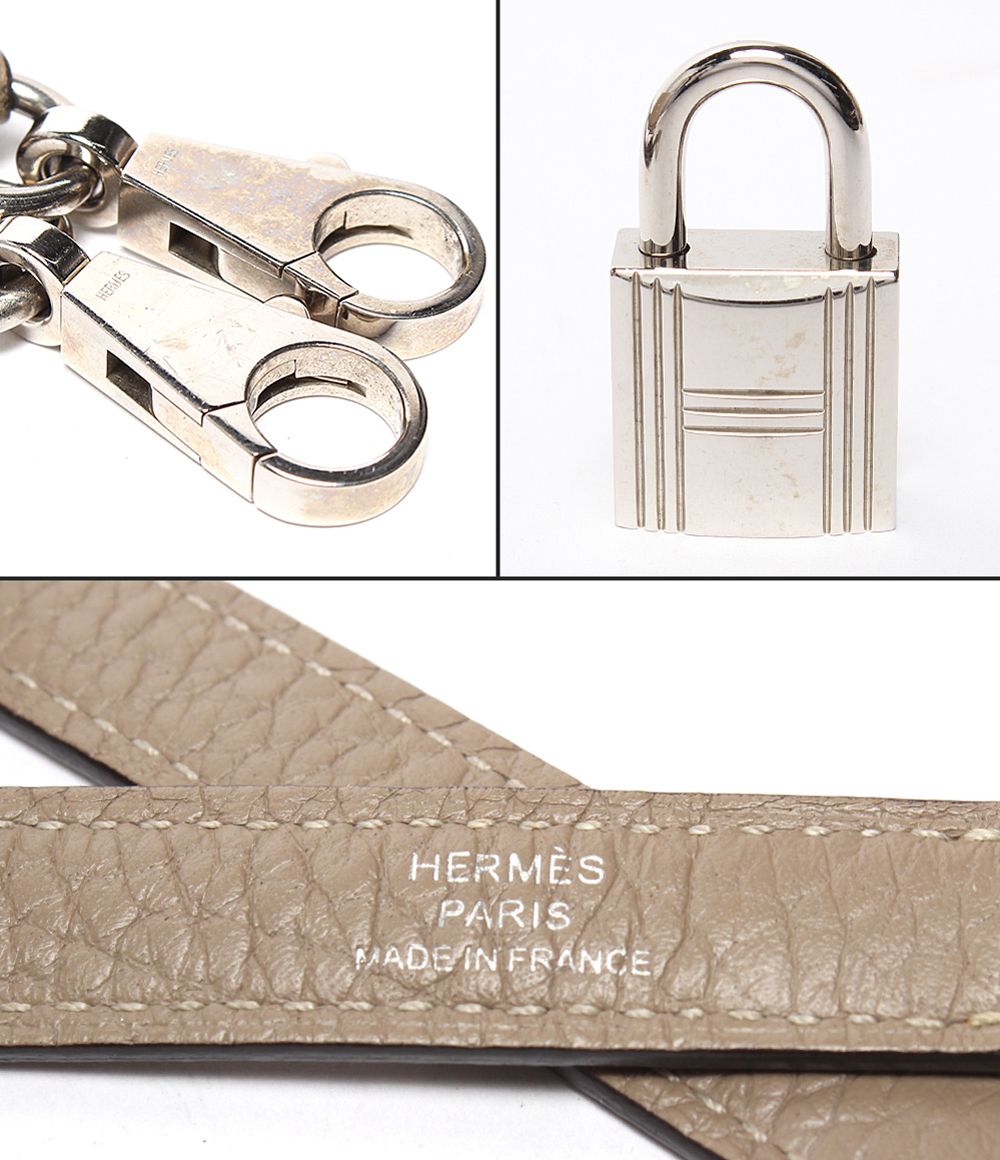 Hermes 2-Way Shoulder Bag Silver Taurillon Clemence Bolide 35 — view 9