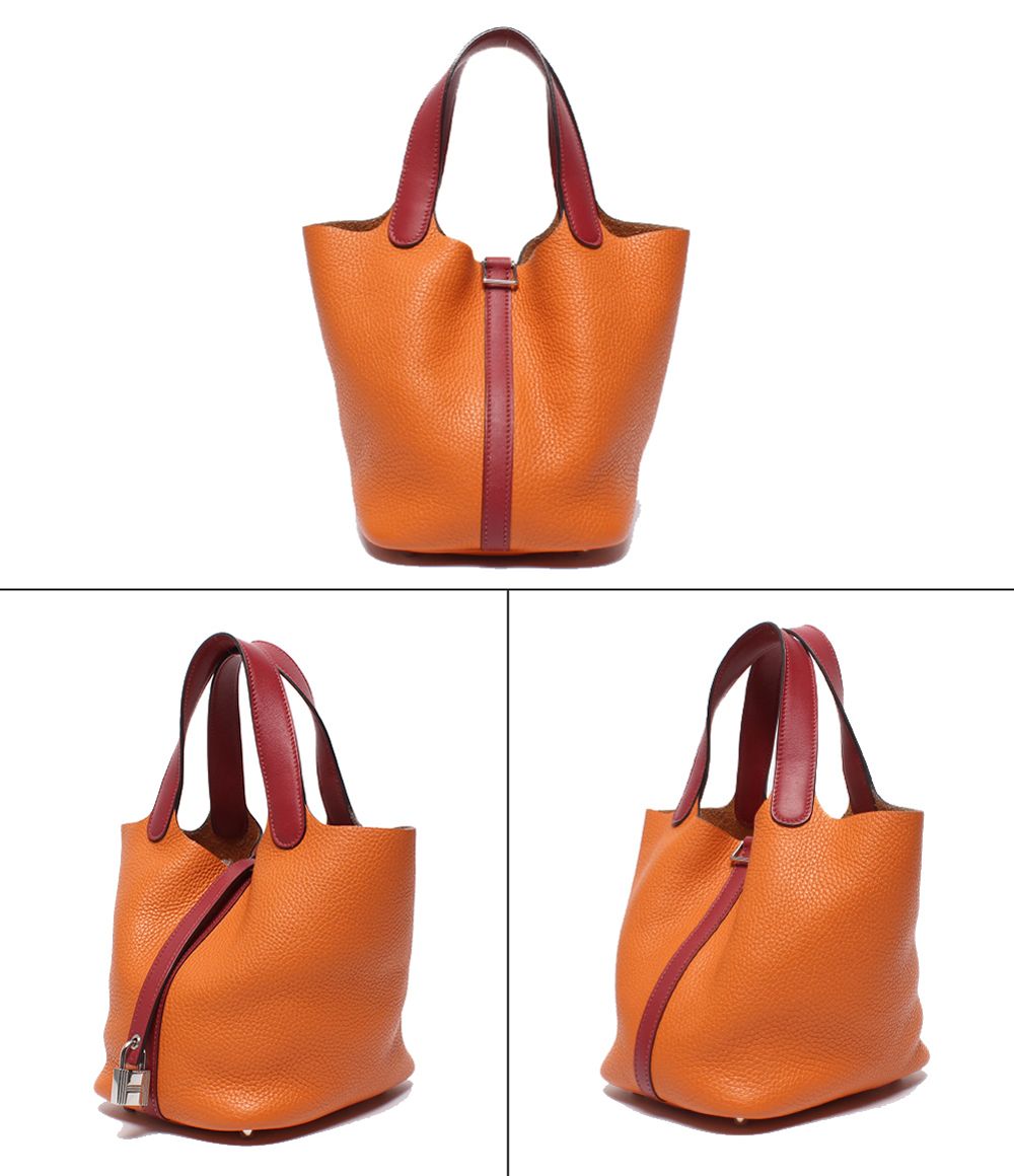 Hermes Handbag Silver Picotin Lock 18 PM Touch — view 2