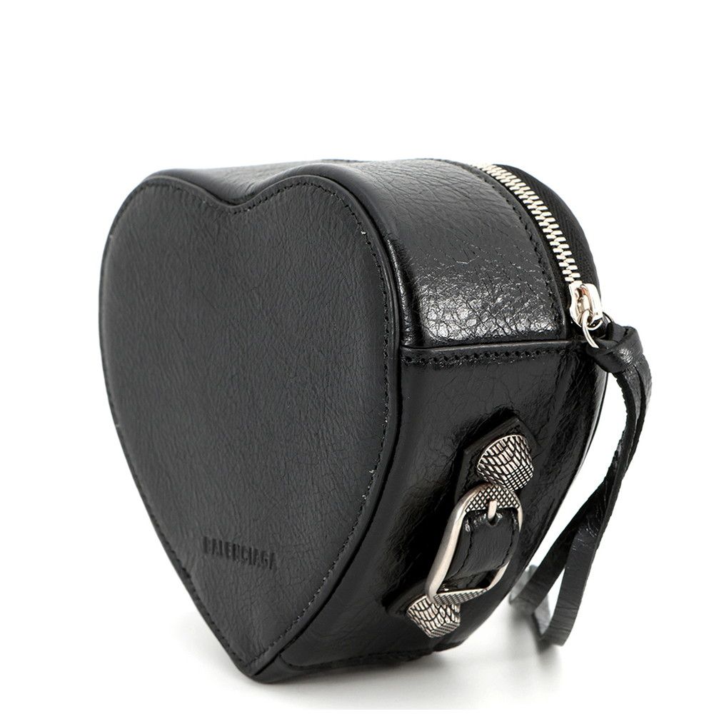 Balenciaga Pouch le Cagole Heart Leather Black Case — view 2