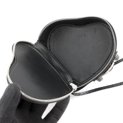 Balenciaga Pouch le Cagole Heart Leather Black Case — view 4