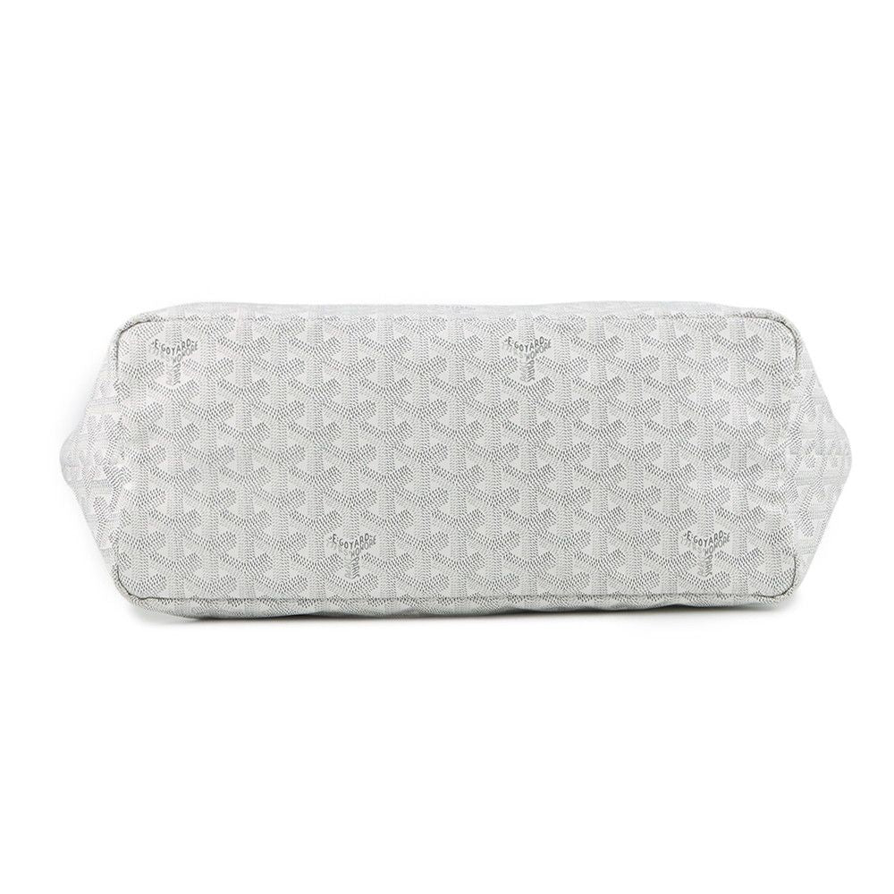 Goyard Tote Saint Louis PM Leather White Herringbone with Pouch — view 3