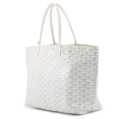 Goyard Tote Saint Louis PM Leather White Herringbone with Pouch — view 2
