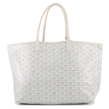 Goyard Tote Saint Louis PM Leather White Herringbone with Pouch