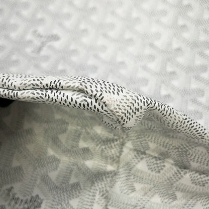 Goyard Tote Saint Louis PM Leather White Herringbone with Pouch — view 6