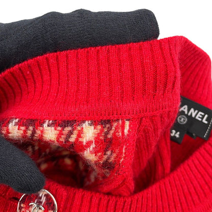Chanel Knit CC Logo Check 34 Top Sweater — view 6