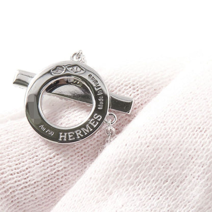 Hermes Necklace Finesse Pendant Diamond Total 18k White Gold — view 7